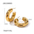 IG Style Letter Geometric Stainless Steel 18K Gold Plated Earrings