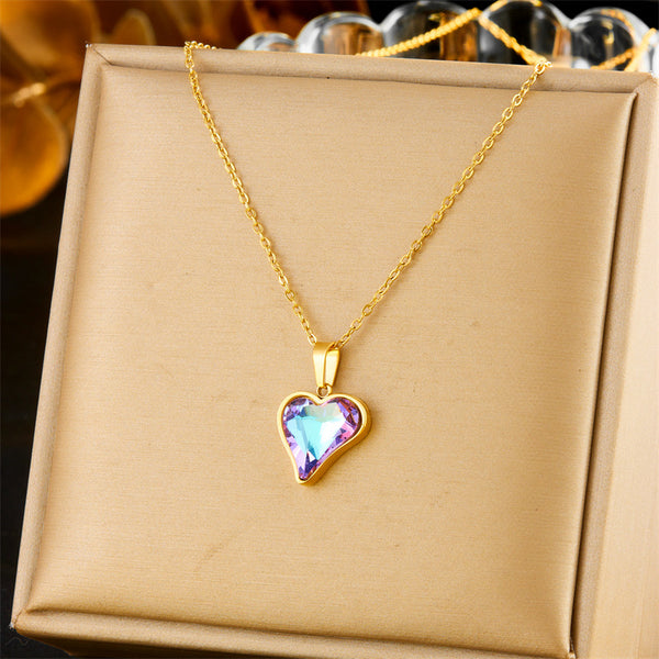 Women Fashion Heart Droplet Bell Stainless Steel Electroplating Jewelry Sets