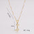 Minimalist Asymmetrical Tassel Bowknot Stainless Steel Electroplating Necklaces