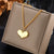 Fashion Pentagram Tassel Heart Square Irregular Titanium Steel Electroplating Necklaces