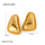 IG Style Triangle Geometric Stainless Steel 18K Gold Plated Earrings