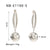 IG Style Ellipse Round Geometric Stainless Steel Electroplating Earrings