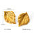 IG Style Irregular Pleated Conical Droplet Wave Geometric Leaf Flower Stainless Steel Electroplating Earrings