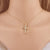 Minimalist Women Diamond Metal Cross Cross Copper Pendants