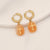 IG Style Cross Stainless Steel Electroplating Earrings