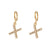 Minimalist Letter Number Text Stainless Steel 18K Gold Plated Earrings