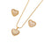 Fashion Heart Heart Stainless Steel Electroplating Necklaces