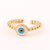 IG Style Women Diamond Metal Eye Copper Electroplating Rings