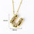 Unisex Letter Zircon Electroplating Necklaces