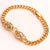 Hip Hop Leopard Copper Electroplating Bangles