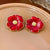 Luxurious Flower Flower Alloy Oil Dripping Earrings