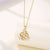 Women Minimalist Geometric Metal Heart Stainless Steel Electroplating Necklaces