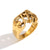 Fashion Creative Circle Heart Stainless Steel 18K Gold Plated Rings