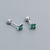 925 Sterling Silver Minimalist Flower Flower Silver Diamond Inlay Stud Earrings