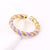 IG Style Women Diamond Metal Geometric Copper Electroplating Rings