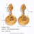 Fashion Shell Geometric Stainless Steel 18K Gold Plated Drop Earrings