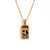 Fashion Quadrilateral Geometric Stainless Steel 18K Gold Plated Necklaces