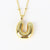 Unisex Letter Zircon Electroplating Necklaces