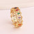 Moderate Luxury Women Fan-Shape Irregular Square Circle Geometric Copper Electroplating Rings