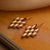 Irregular Geometric Copper Inlay Stud Earrings