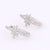 Niche Women Geometry U-Shape Copper Zircon Inlay Earrings