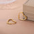 Heart Minimalist Geometric Stainless Steel Polishing Earrings