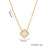 Moderate Luxury Geometric Titanium Steel 18K Gold Plated Necklaces