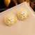 Fashion Flower Flower Stainless Steel Electroplating Stud Earrings