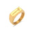 Women Geometric Stainless Steel 18K Gold Plated Rings