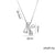 Letter Text Number Titanium Steel 18K Gold Plated Necklaces