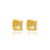 Quadrilateral Geometric Copper Electroplating Earrings