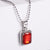 Hip Hop Men Geometric Titanium Steel Crystal Inlay Pendants