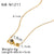 IG Style Irregular Oil Dripping Bowknot Geometric Stainless Steel Electroplating Necklaces