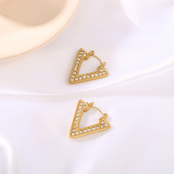 IG Style Argyle Geometric Stainless Steel Electroplating Earrings