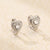 925 Sterling Silver Moderate Luxury Heart Heart Silver Electroplating Earrings