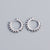 925 Sterling Silver Minimalist Women Circle Round Geometric Silver Gold Plating Earrings