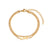 Women Fashion Stripe Geometric Stainless Steel 18K Gold Plated Bracelets