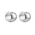 Round Geometric Titanium Steel Electroplating Stud Earrings