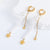 Minimalist Star Stainless Steel Electroplating Earrings