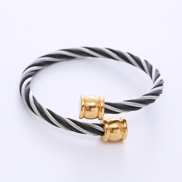 Cute & Edgy Unisex Mesh Metal Fruit Titanium Steel Electroplating Bangles