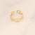 Women IG Style Bowknot Wave Stainless Steel Electroplating Rings