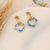 Cute Geometric Stainless Steel Electroplating Stud Earrings