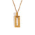 Fashion Quadrilateral Geometric Stainless Steel 18K Gold Plated Necklaces