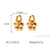 IG Style Flower Flower Stainless Steel Electroplating Earrings