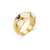 Women Geometric Stainless Steel 18K Gold Plated Rings