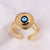 Expressive Women Eye Geometric Copper Electroplating Rings