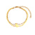 Women Fashion Stripe Geometric Stainless Steel 18K Gold Plated Bracelets