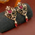 Medieval Flower Droplet Geometric Heart Flower Alloy Diamond Inlay Earrings