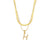 Fashion Letter Number Text Stainless Steel 18K Gold Plated Necklaces