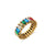 Women Fashion Circle Geometric Stainless Steel 18K Gold Plated Rings